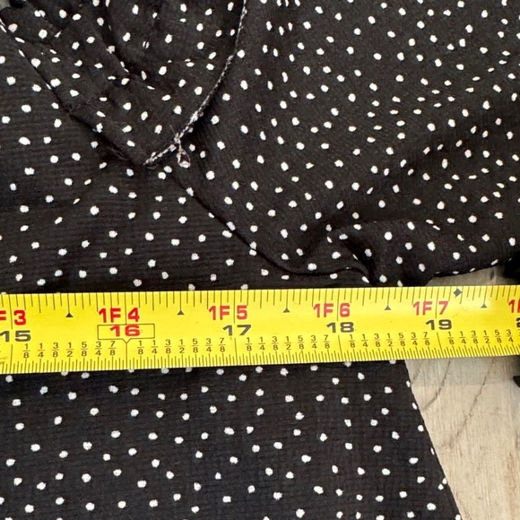 LC Lauren Conrad Black and White Polka Dot Blouse - Picture 7 of 9